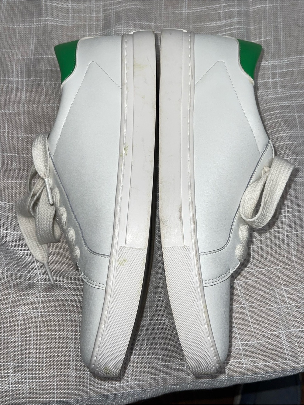 kate spade White Sneakers with Green Heel and Pink Insole Sz 10 - Picture 4 of 7